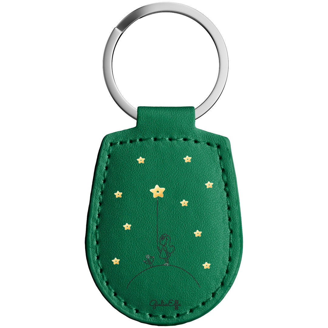 Portachiavi in pelle Stelle dell'album Creatività su portachiavi di GiuliaEffe con anello in metallo, Disponibili in 6 Colori, Stampa di Alta Qualità