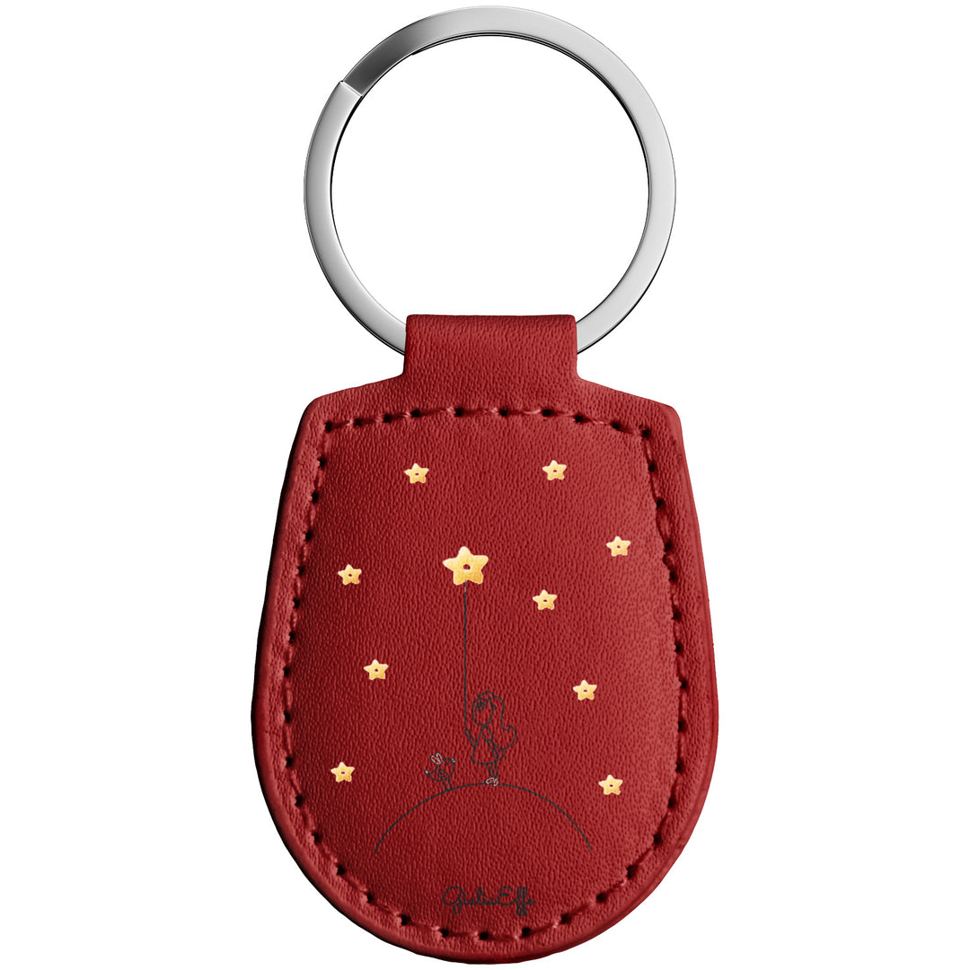 Portachiavi in pelle Stelle dell'album Creatività su portachiavi di GiuliaEffe con anello in metallo, Disponibili in 6 Colori, Stampa di Alta Qualità
