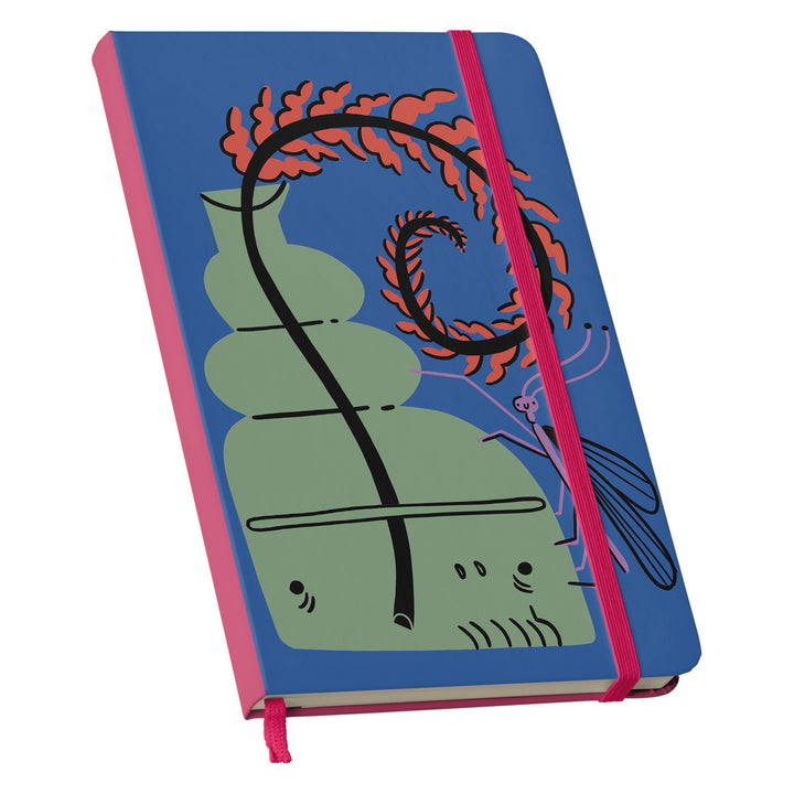 Taccuino Brainy dell'album Lo scrivo qui così mi ricordo di Tigre contro Tigre: copertina soft touch in 8 colori, con chiusura e segnalibro coordinati