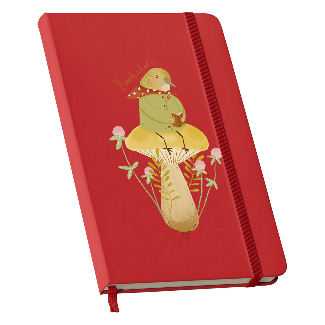 Taccuino Bookaholic dell'album Nature diary di Carlotta Zanettini Illustration: copertina soft touch in 8 colori, con chiusura e segnalibro coordinati