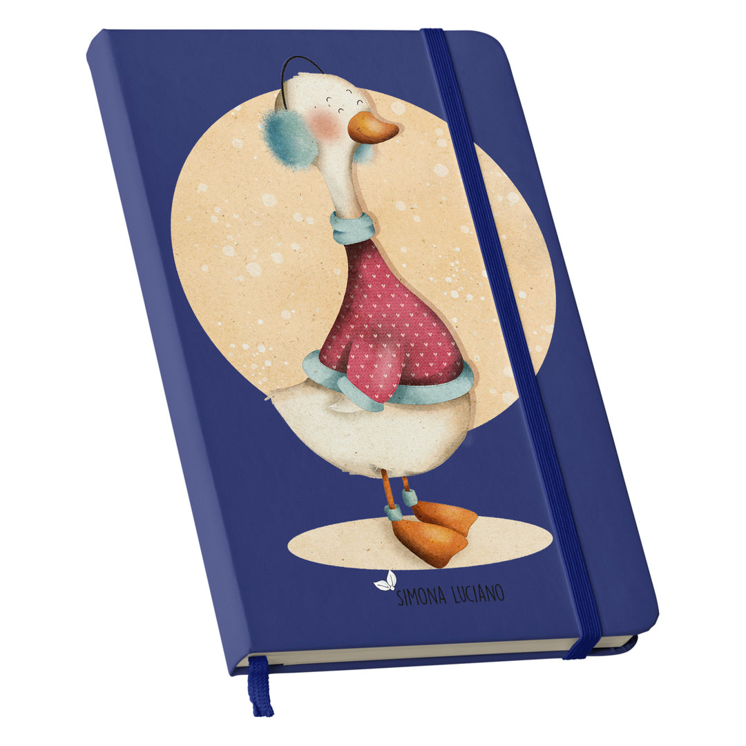 Taccuino Papera dell'album Wonderland di Simona Luciano: copertina soft touch in 8 colori, con chiusura e segnalibro coordinati