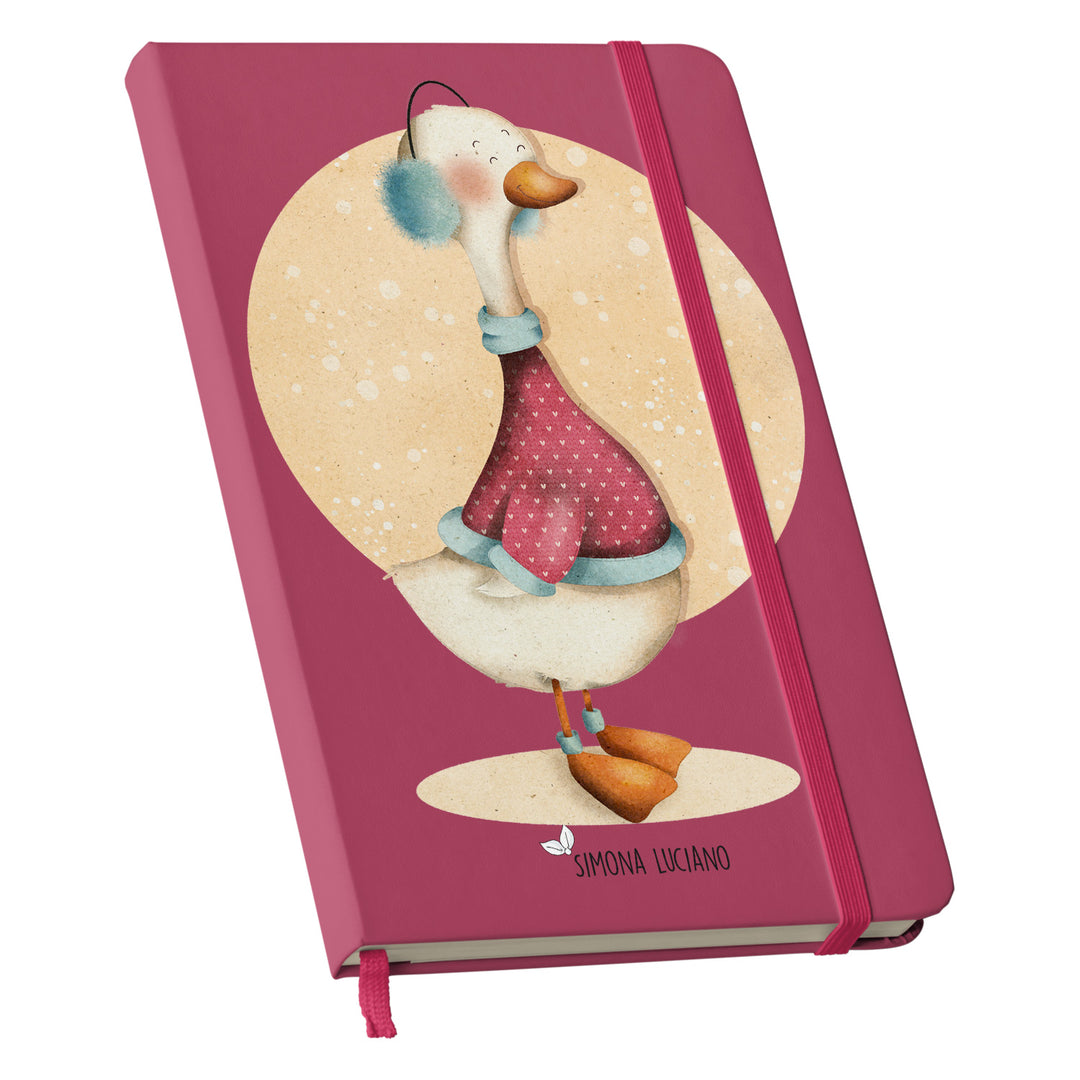 Taccuino Papera dell'album Wonderland di Simona Luciano: copertina soft touch in 8 colori, con chiusura e segnalibro coordinati