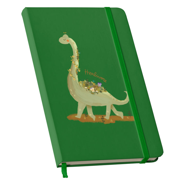 Taccuino Herbivore dell'album Nature diary di Carlotta Zanettini Illustration: copertina soft touch in 8 colori, con chiusura e segnalibro coordinati