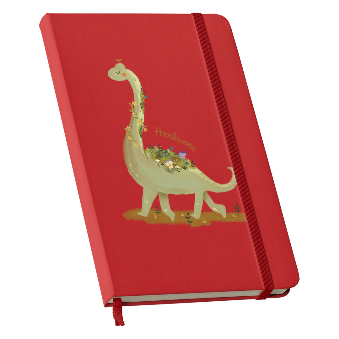 Taccuino Herbivore dell'album Nature diary di Carlotta Zanettini Illustration: copertina soft touch in 8 colori, con chiusura e segnalibro coordinati