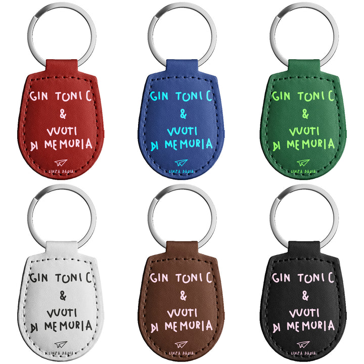 Portachiavi in pelle Il mio posto preferito sei tu dell'album Perdi la testa ma non le chiavi di Linea Daria con anello in metallo, Disponibili in 6 Colori, Stampa di Alta Qualità