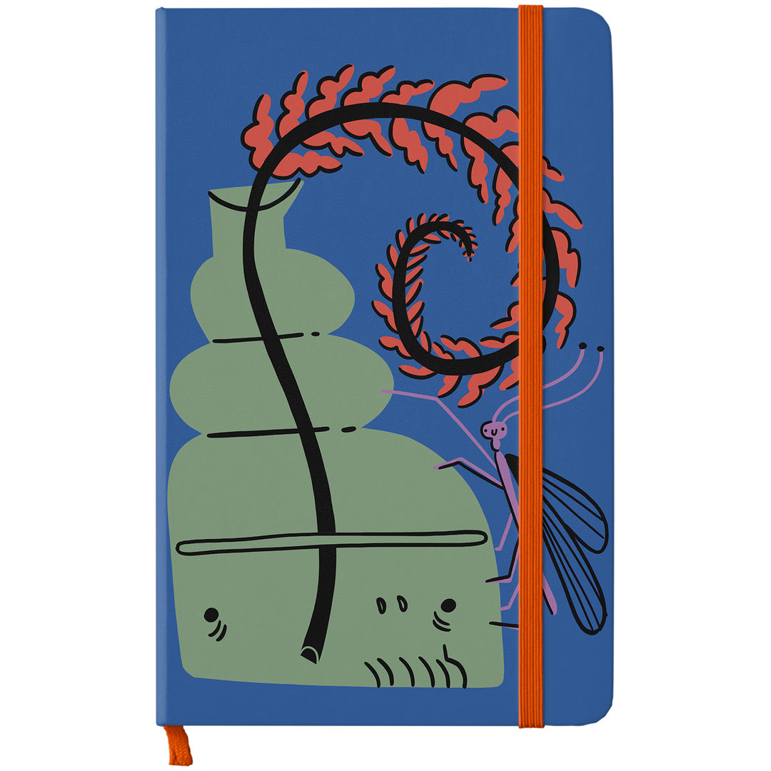 Taccuino Brainy dell'album Lo scrivo qui così mi ricordo di Tigre contro Tigre: copertina soft touch in 8 colori, con chiusura e segnalibro coordinati