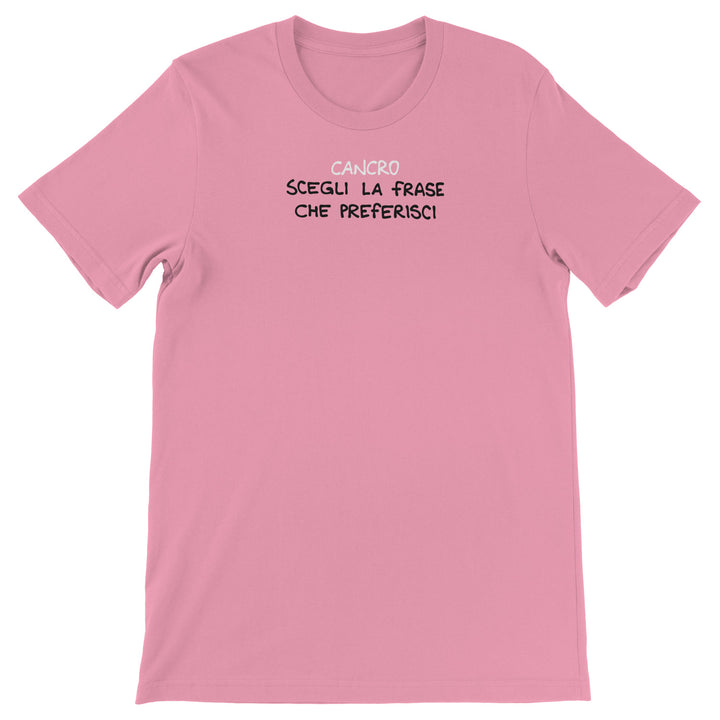 Maglietta Cancro dell'album Segni Zodiacali Magliette di Luigi Torres Cerciello, T-Shirt uomo donna e bambino a maniche corte in cotone con girocollo