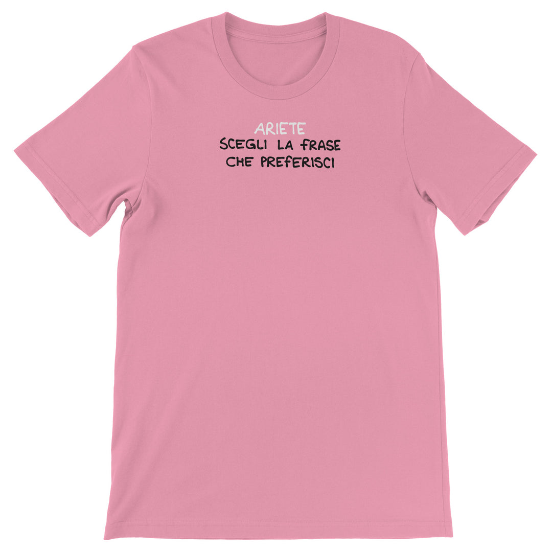 Maglietta Ariete dell'album Segni Zodiacali Magliette di Luigi Torres Cerciello, T-Shirt uomo donna e bambino a maniche corte in cotone con girocollo