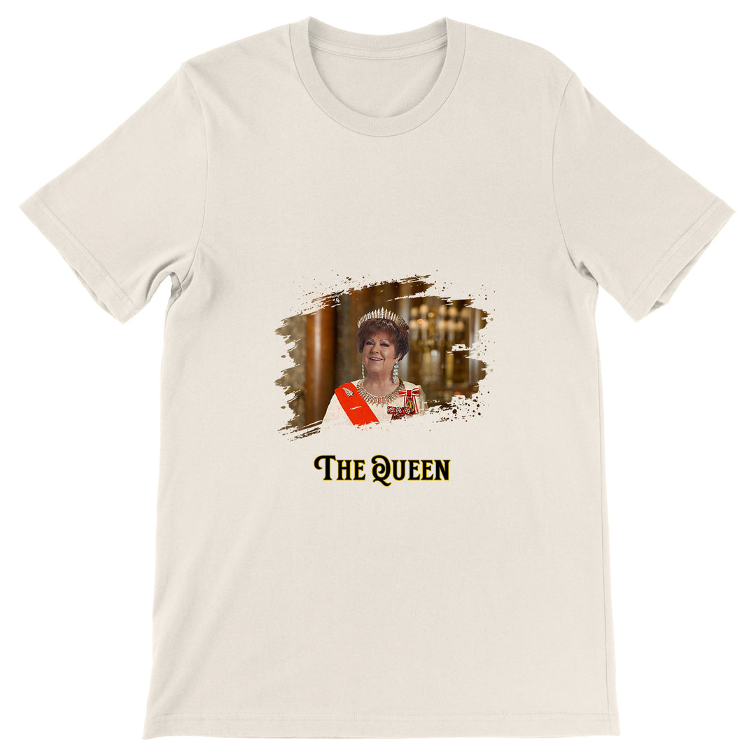 Maglietta The Queen dell'album La regina di Giuseppe Capizzi, T-Shirt uomo donna e bambino a maniche corte in cotone con girocollo