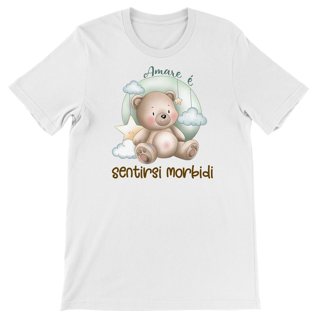 Maglietta Sorrisi Morbidi dell'album Cinci di Debora Bee, T-Shirt uomo donna e bambino a maniche corte in cotone con girocollo