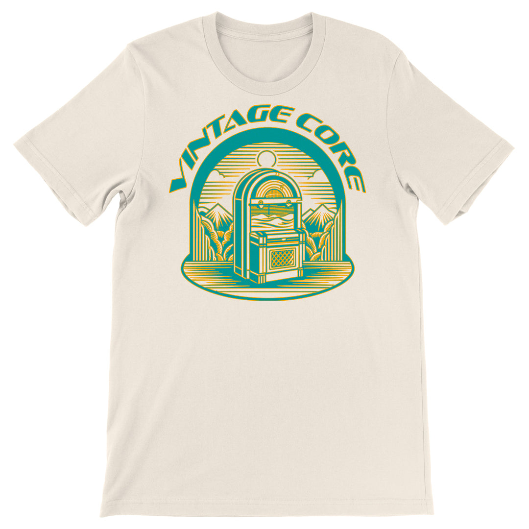 Maglietta Keep it plain' dell'album Vintage Core di Francesco Liccardo, T-Shirt uomo donna e bambino a maniche corte in cotone con girocollo