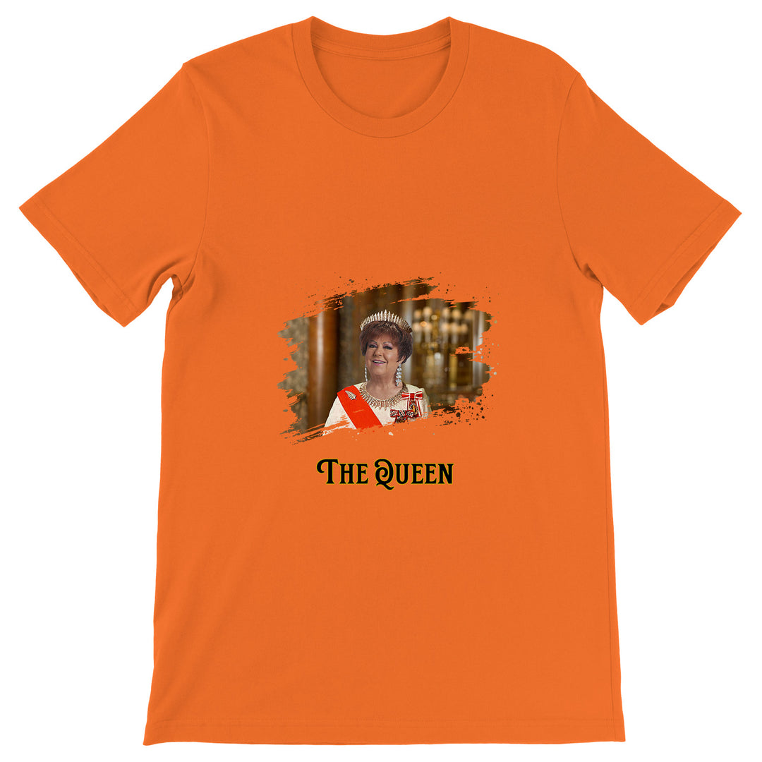 Maglietta The Queen dell'album La regina di Giuseppe Capizzi, T-Shirt uomo donna e bambino a maniche corte in cotone con girocollo