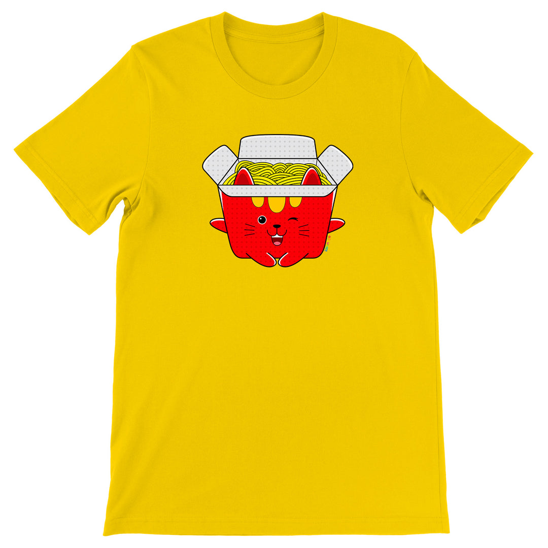 Maglietta Spaghetti dell'album Gatti adorabili kawaii di Ideandoo, T-Shirt uomo donna e bambino a maniche corte in cotone con girocollo