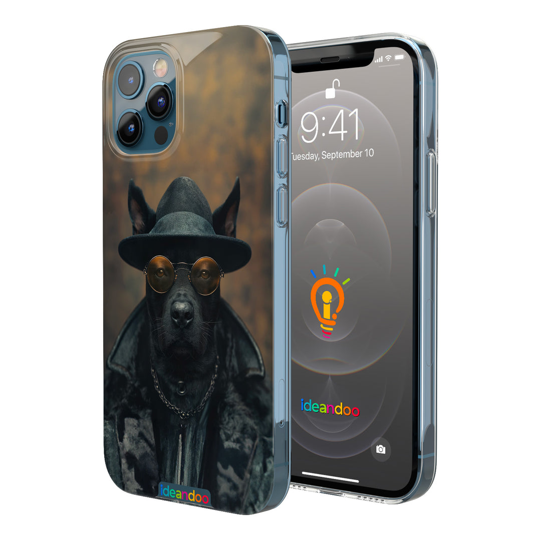 Cover Dog in black dell'album Cani simpatici di Ideandoo per iPhone, Samsung, Xiaomi e altri