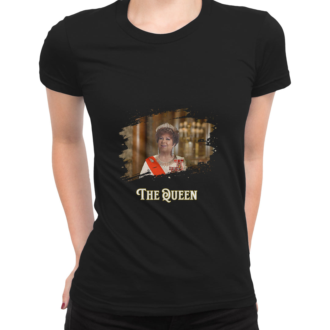 Maglietta The Queen dell'album La regina di Giuseppe Capizzi, T-Shirt uomo donna e bambino a maniche corte in cotone con girocollo