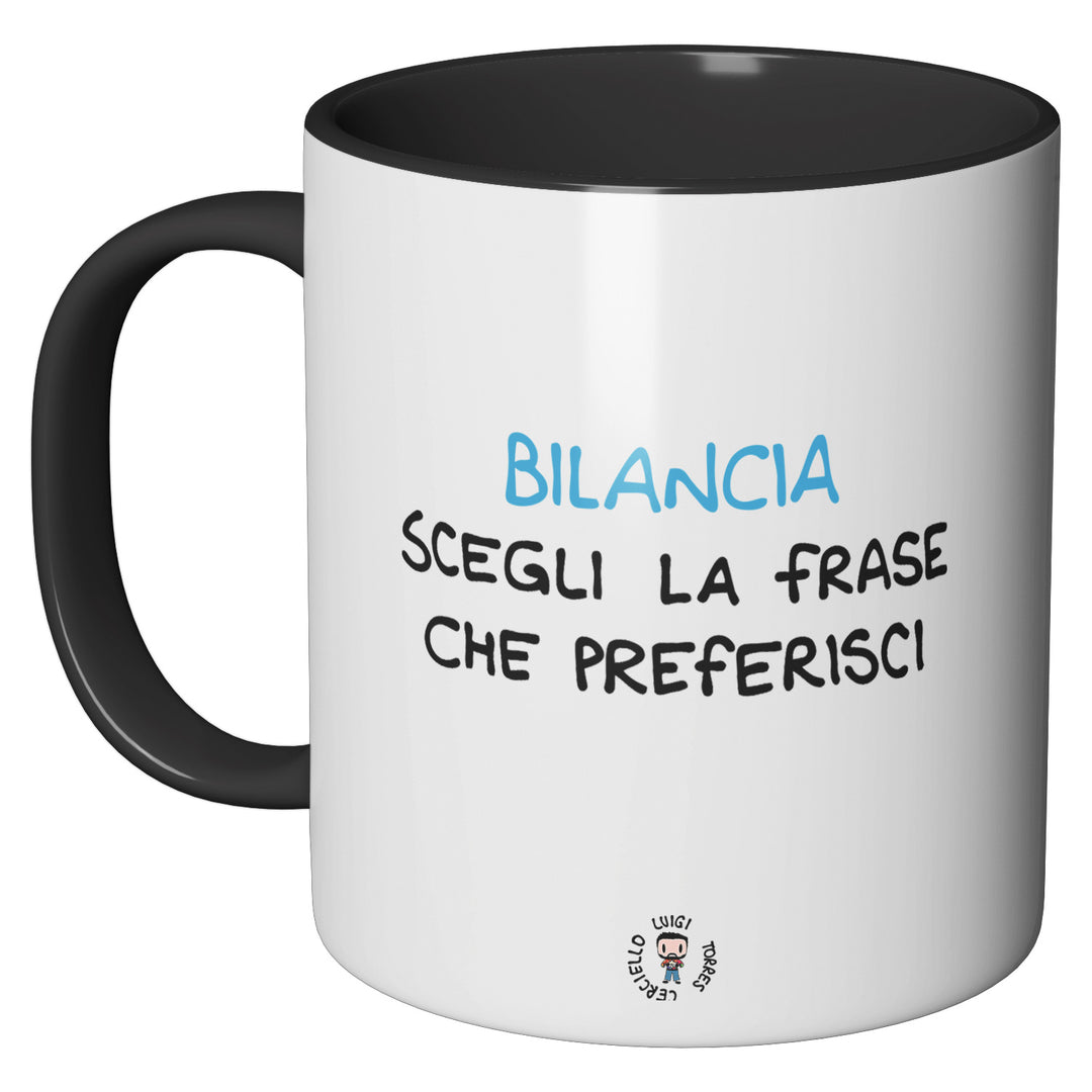 Tazza in ceramica Bilancia dell'album Segni Zodiacali Tazze di Luigi Torres Cerciello perfetta idea regalo