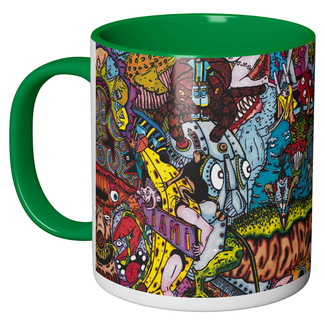 Tazza in ceramica Trippy puzzle dell'album Chaotic mug di Daniele Pierantozzi perfetta idea regalo