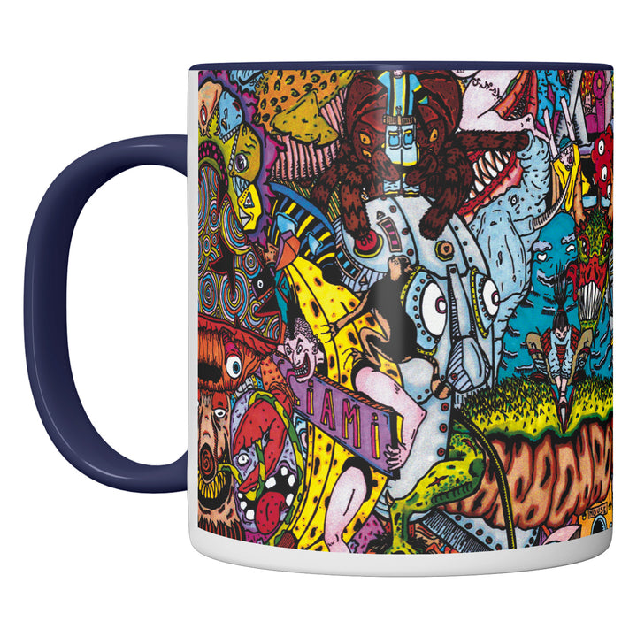 Tazza in ceramica Trippy puzzle dell'album Chaotic mug di Daniele Pierantozzi perfetta idea regalo