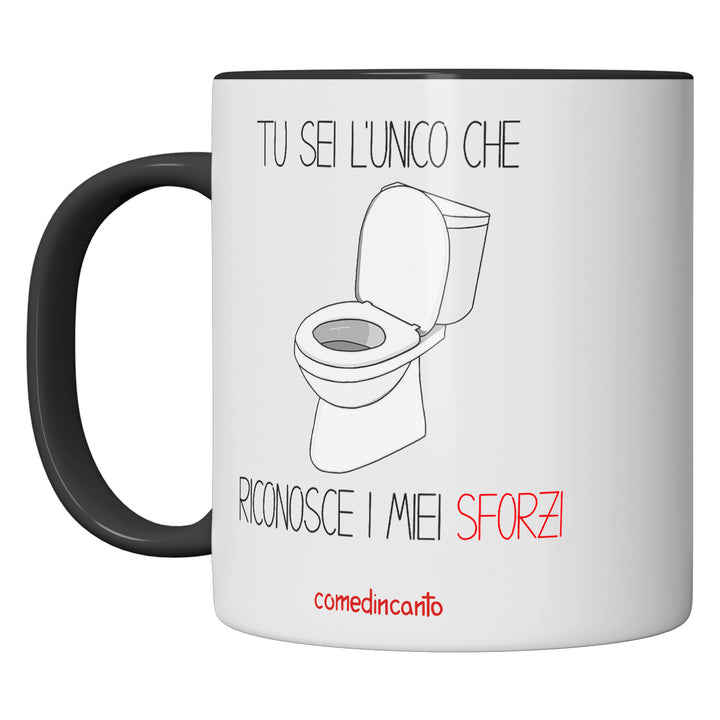 Tazza in ceramica Sforzi dell'album Chi ti ama... di comedincanto perfetta idea regalo