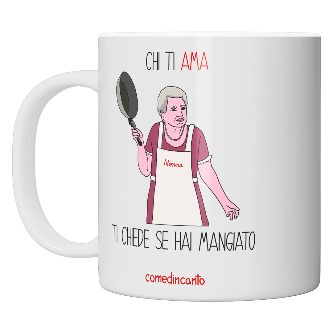 Tazza in ceramica Mangiato dell'album Chi ti ama... di comedincanto perfetta idea regalo