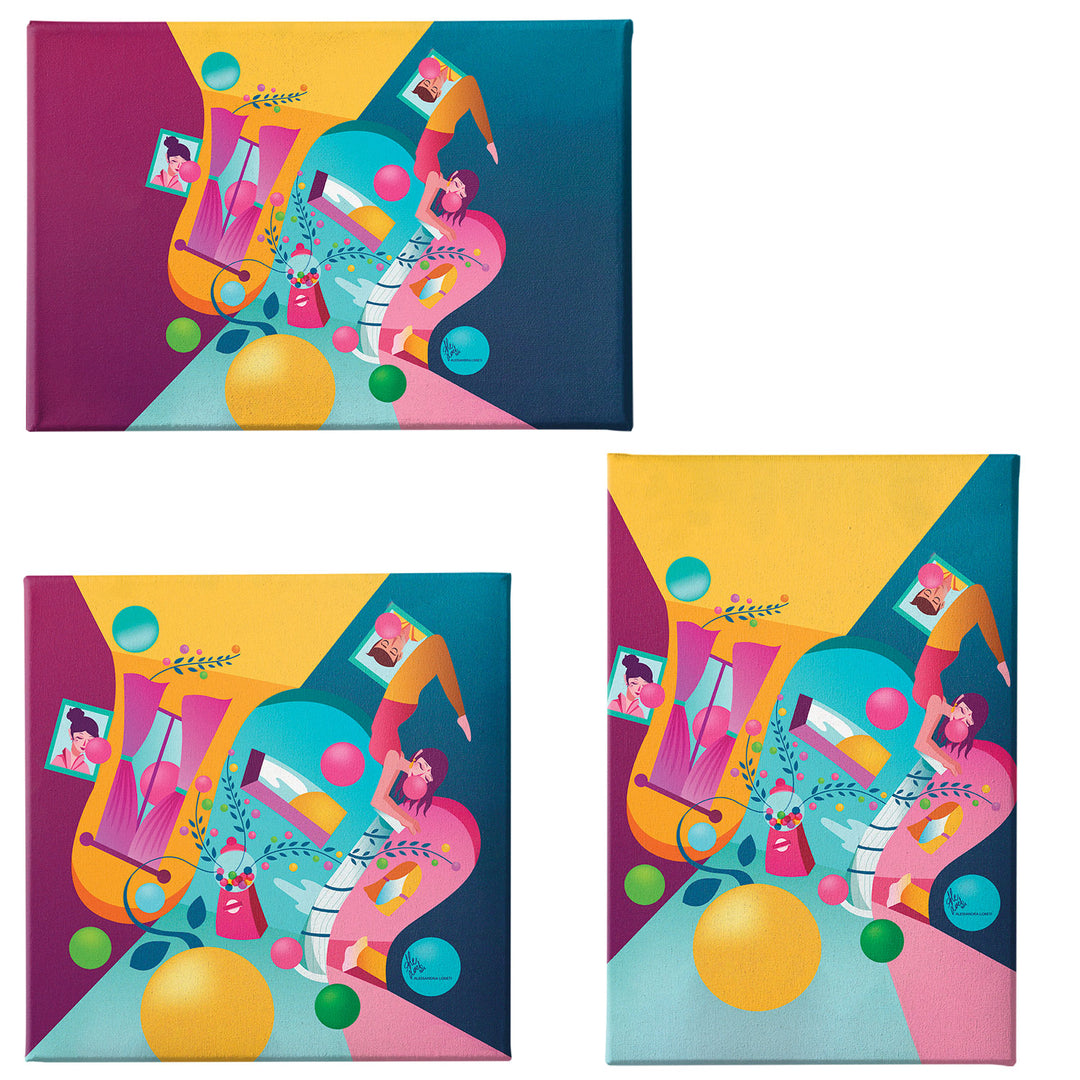 Quadro su tela Bubble dell'album Colori in movimento di Alessandra Loreti stampa su tela di alta qualità per arredamento casa o ufficio