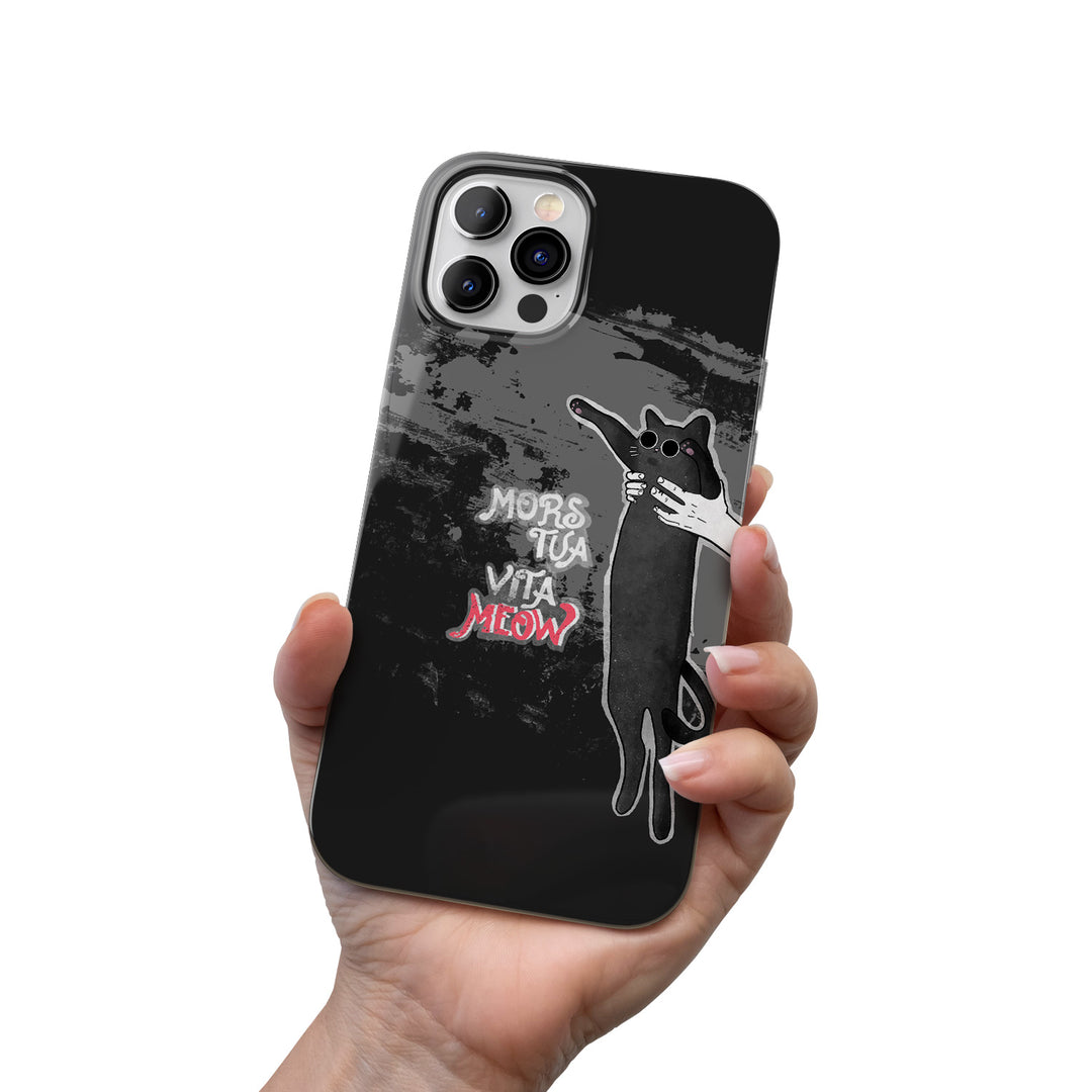 Cover Mors tua vita meow dell'album Sticker effect di Rosa Seppia per iPhone, Samsung, Xiaomi e altri